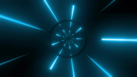 Stock Video Flying Through A Blue Futuristic Tunnel Live Wallpaper For PC - Free Live Wallpaper