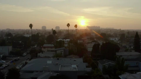 Stock Video Flying Over Venice California At Sunset Live Wallpaper For PC - Free Live Wallpaper