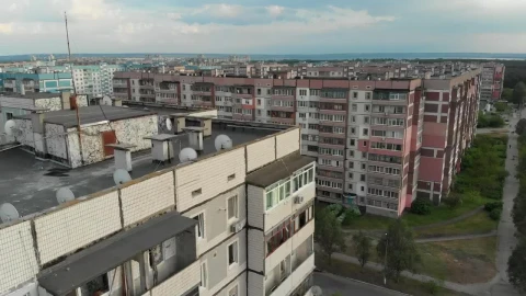 Stock Video Flying Over Urban Apartment Buildings Live Wallpaper For PC - Free Live Wallpaper