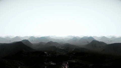 Stock Video Flying Over The Silhouettes Of Mountains Of A Planet Live Wallpaper For PC - Free Live Wallpaper