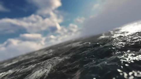 Stock Video Flying Over The Ocean Waves At High Speed Live Wallpaper For PC - Free Live Wallpaper