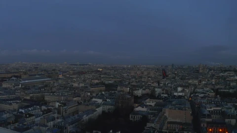 Stock Video Flying Over The City Of Paris At Night Live Wallpaper For PC - Free Live Wallpaper