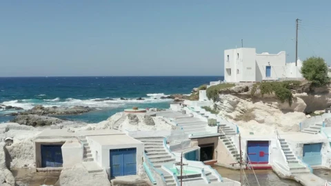 Stock Video Flying Over Some Fancy Houses On The Beach In Greece Live Wallpaper For PC - Free Live Wallpaper
