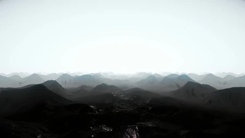 Stock Video Flying Over Silhouettes Of Mountains On A Planet Live Wallpaper For PC - Free Live Wallpaper