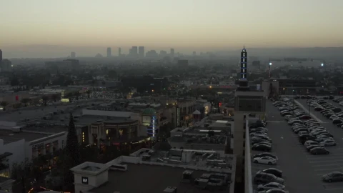 Stock Video Flying Over La City During A Cold Sunrise Live Wallpaper For PC - Free Live Wallpaper
