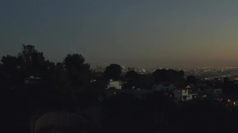 Stock Video Flying Over Hollywood At Night Live Wallpaper For PC - Free Live Wallpaper