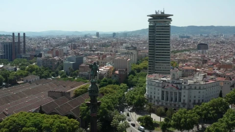 Stock Video Flying Over Barcelona Live Wallpaper For PC - Free Live Wallpaper
