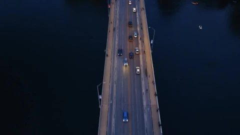 Stock Video Flying Over An Avenue In A Big City Live Wallpaper For PC - Free Live Wallpaper