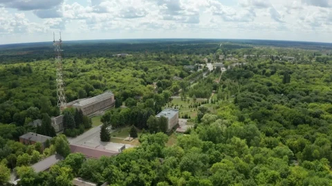 Stock Video Flying Over Abandoned Buildings In Chernobyl Live Wallpaper For PC - Free Live Wallpaper
