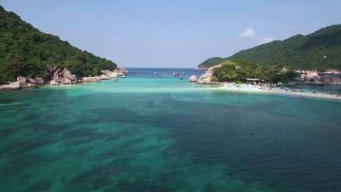Stock Video Flying Over A Tropical Beach On An Island Live Wallpaper For PC - Free Live Wallpaper