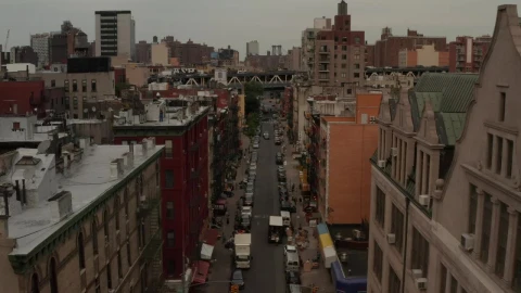 Stock Video Flying Over A Street In A New York Neighborhood Live Wallpaper For PC - Free Live Wallpaper