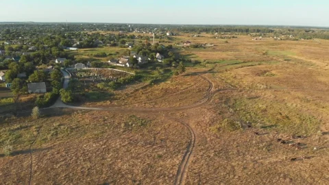 Stock Video Flying Over A Small Village In The Countryside Live Wallpaper For PC - Free Live Wallpaper