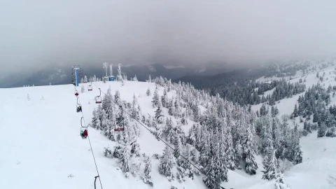 Stock Video Flying Over A Ski Station Working Live Wallpaper For PC - Free Live Wallpaper