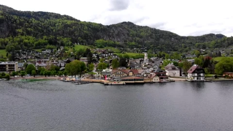 Stock Video Flying Over A Mountain Village In The Alps Live Wallpaper For PC - Free Live Wallpaper