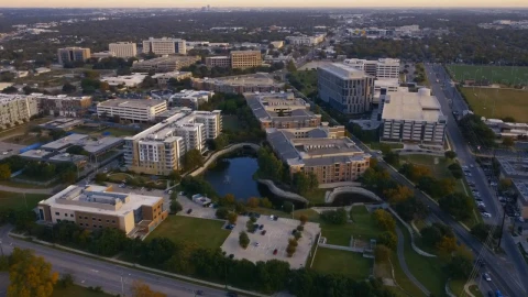 Stock Video Flying Over A Departmental Area In A City Live Wallpaper For PC - Free Live Wallpaper