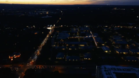 Stock Video Flying Over A City At Dusk Live Wallpaper For PC - Free Live Wallpaper