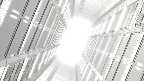 Stock Video Flying In A Futuristic Corridor In A Ship Loop Video Live Wallpaper For PC - Free Live Wallpaper