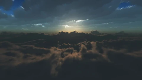 Stock Video Flying Between Two Layers Of Clouds In The Sky Live Wallpaper For PC - Free Live Wallpaper