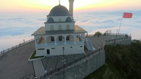 Stock Video Flying Away From The Mosque In The Mountain Live Wallpaper For PC - Free Live Wallpaper