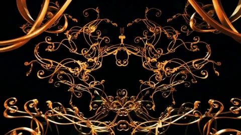 Stock Video Flying Among Classic Golden Figures Live Wallpaper For PC - Free Live Wallpaper