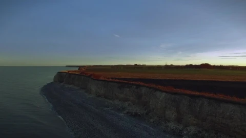 Stock Video Flying Along The Coast At Sunset Live Wallpaper For PC - Free Live Wallpaper