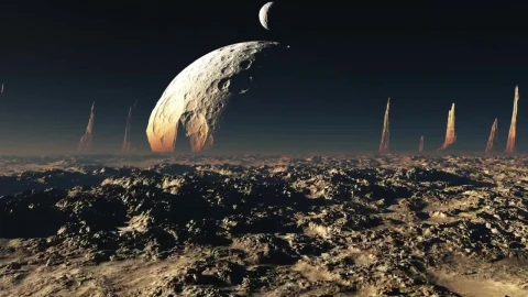 Stock Video Flying Across The Surface Of A Rocky Planet Live Wallpaper For PC - Free Live Wallpaper