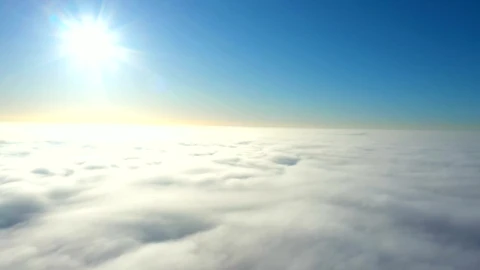Stock Video Flying Above The Clouds On A Clear Day Live Wallpaper For PC - Free Live Wallpaper