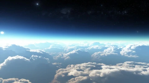 Stock Video Flying Above Clouds With D Space Above Live Wallpaper For PC - Free Live Wallpaper