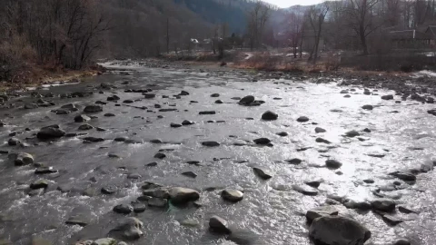 Stock Video Flying Above A Mountain River Live Wallpaper For PC - Free Live Wallpaper