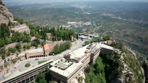 Stock Video Flying Above A Monastery Live Wallpaper For PC - Free Live Wallpaper