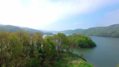 Stock Video Flying Above A Calm Lake Live Wallpaper For PC - Free Live Wallpaper