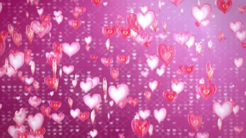 Stock Video Floating Heart Shapes And Pink Background Live Wallpaper For PC - Free Live Wallpaper