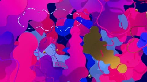 Stock Video Floating Colored Cloud Shaped Surfaces Live Wallpaper For PC - Free Live Wallpaper