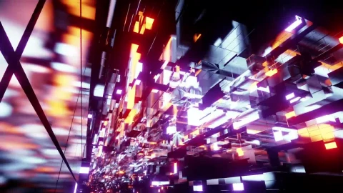 Stock Video Floating Abstract Reflective Blocks D Live Wallpaper For PC - Free Live Wallpaper