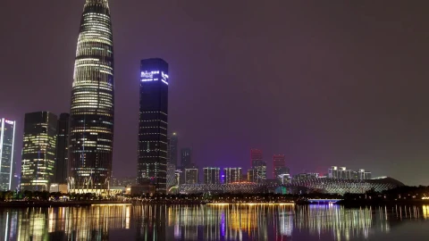 Stock Video Flashing Skyscraper In Shenzhen Live Wallpaper For PC - Free Live Wallpaper