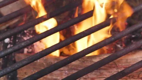 Stock Video Flames Burning Inside A Grill Live Wallpaper For PC - Free Live Wallpaper