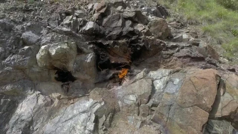 Stock Video Flames Burning In The Rocks Of The Mountain Live Wallpaper For PC - Free Live Wallpaper