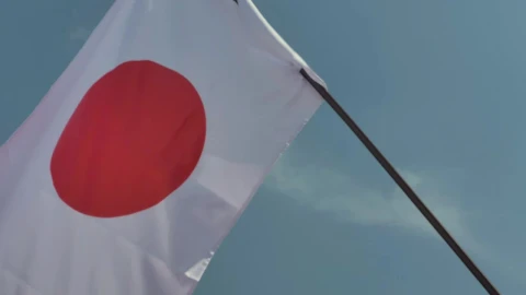 Stock Video Flag Of Japan Waving On A Flagpole Live Wallpaper For PC - Free Live Wallpaper
