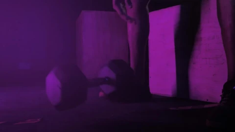 Stock Video Fitness Man Throwing Dumbbells To The Floor Live Wallpaper For PC - Free Live Wallpaper