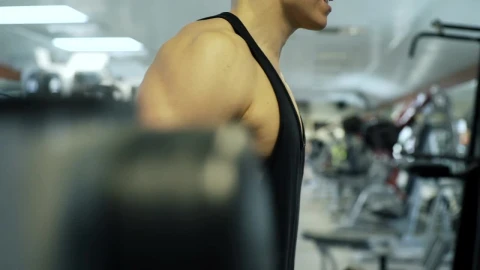 Stock Video Fitness Man Lifting Weights At The Gym Live Wallpaper For PC - Free Live Wallpaper