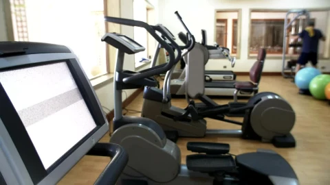 Stock Video Fitness Machines With A Single Man Working Out Live Wallpaper For PC - Free Live Wallpaper