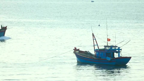 Stock Video Fishing Boats Moving In The Water Live Wallpaper For PC - Free Live Wallpaper