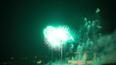 Stock Video Fireworks Over A City Live Wallpaper For PC - Free Live Wallpaper