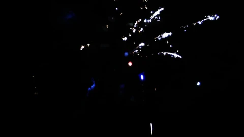 Stock Video Fireworks Leaving Sparkles In The Sky Live Wallpaper For PC - Free Live Wallpaper