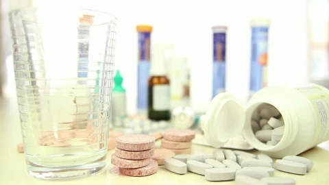 Stock Video Filling A Glass Surrounded By Many Drugs Live Wallpaper For PC - Free Live Wallpaper