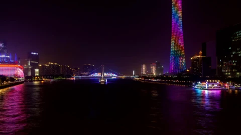 Stock Video Ferries Sailing The Pearl River In Shanghai Live Wallpaper For PC - Free Live Wallpaper