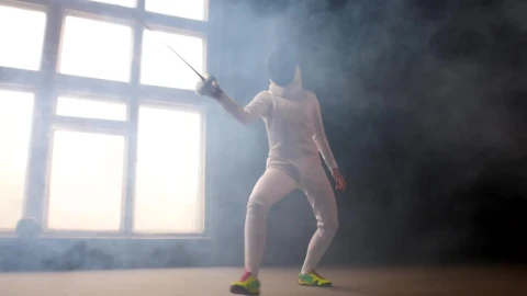 Stock Video Fencer Fighting With Sword In Hand Live Wallpaper For PC - Free Live Wallpaper