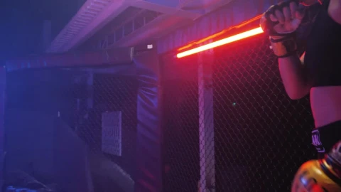 Stock Video Female Fighter Spinning In A Ring To Warm Up Live Wallpaper For PC - Free Live Wallpaper