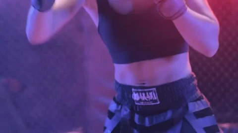 Stock Video Female Fighter Preparing For A Match In A Ring Live Wallpaper For PC - Free Live Wallpaper