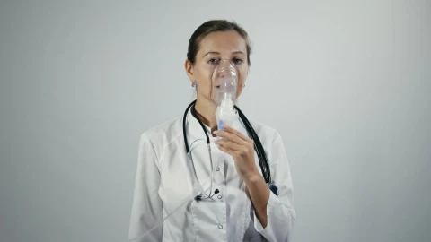 Stock Video Female Doctor Using Inhalator Live Wallpaper For PC - Free Live Wallpaper